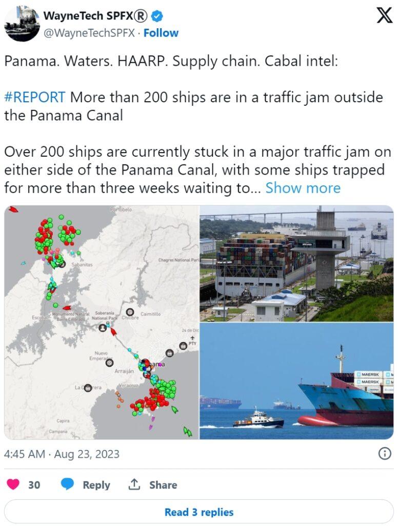 Más de 200 buques varados debido a la grave congestión del tráfico en el Canal de Panamá