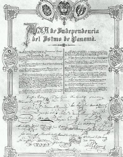 Acta de independencia Panama 1821
